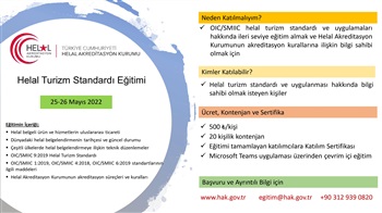 Helal Turizm Standardı Eğitimi (25-26 Mayıs 2022)