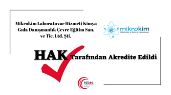 Mikrokim Laboratuvar Hizmeti Kimya Gıda Danışmanlık Çevre Eğitim San. ve Tic. Ltd. Şti. HAK tarafından OIC/SMIIC yaklaşımına göre akredite edilmiştir